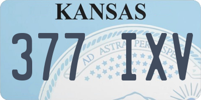 KS license plate 377IXV