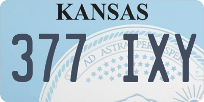 KS license plate 377IXY
