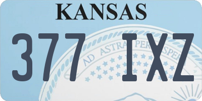 KS license plate 377IXZ
