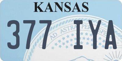KS license plate 377IYA