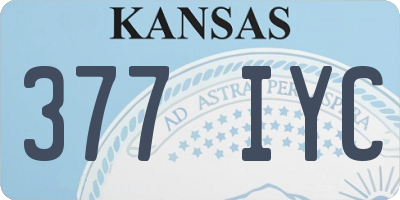 KS license plate 377IYC