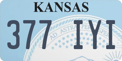 KS license plate 377IYI