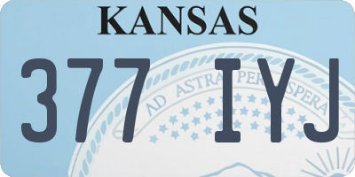 KS license plate 377IYJ