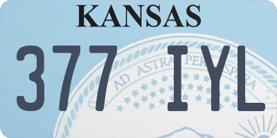 KS license plate 377IYL