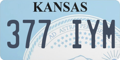KS license plate 377IYM