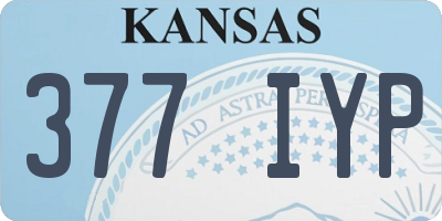 KS license plate 377IYP