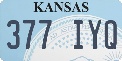KS license plate 377IYQ