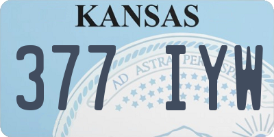 KS license plate 377IYW