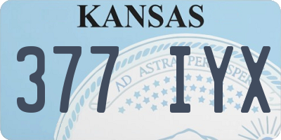 KS license plate 377IYX