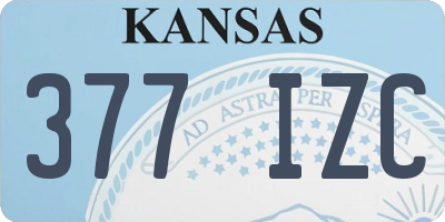 KS license plate 377IZC
