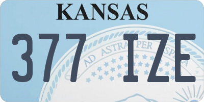 KS license plate 377IZE