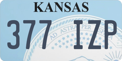 KS license plate 377IZP