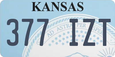 KS license plate 377IZT