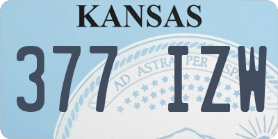 KS license plate 377IZW