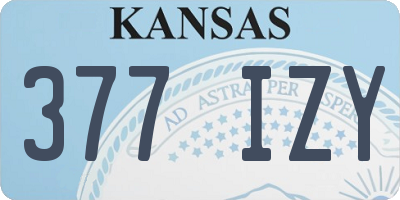 KS license plate 377IZY