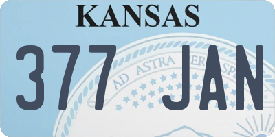KS license plate 377JAN