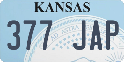 KS license plate 377JAP