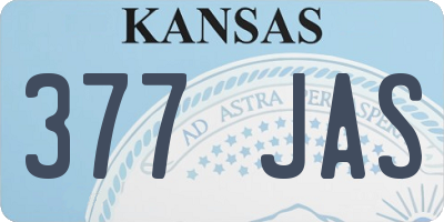 KS license plate 377JAS