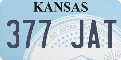 KS license plate 377JAT