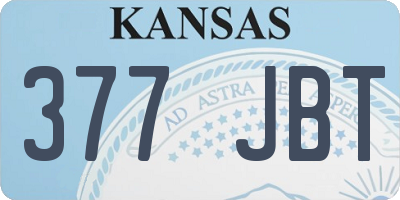KS license plate 377JBT