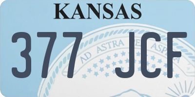 KS license plate 377JCF