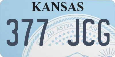 KS license plate 377JCG