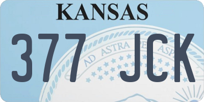KS license plate 377JCK