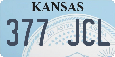KS license plate 377JCL