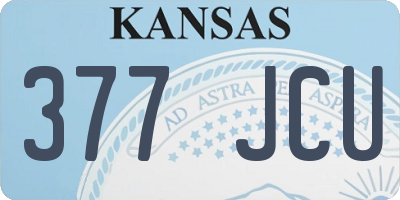 KS license plate 377JCU