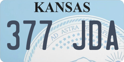 KS license plate 377JDA