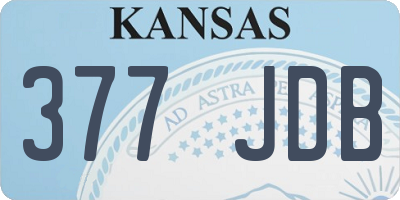 KS license plate 377JDB