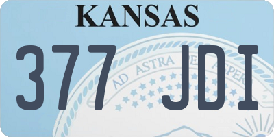 KS license plate 377JDI