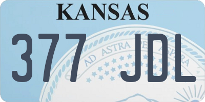 KS license plate 377JDL