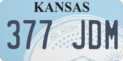 KS license plate 377JDM
