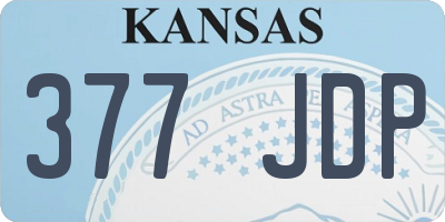 KS license plate 377JDP