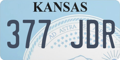 KS license plate 377JDR