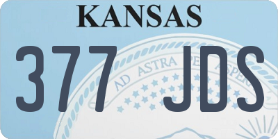 KS license plate 377JDS