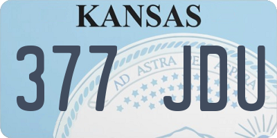 KS license plate 377JDU