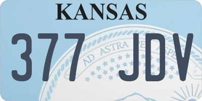 KS license plate 377JDV