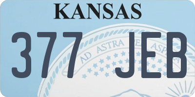 KS license plate 377JEB