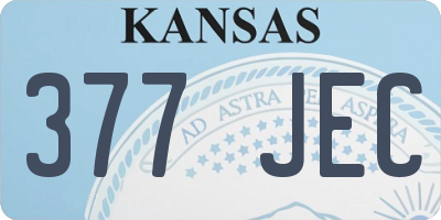 KS license plate 377JEC