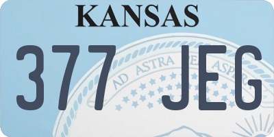 KS license plate 377JEG