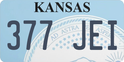 KS license plate 377JEI