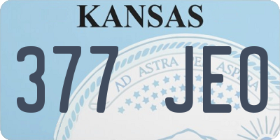 KS license plate 377JEO