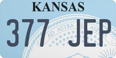 KS license plate 377JEP