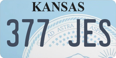 KS license plate 377JES