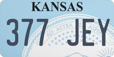 KS license plate 377JEY