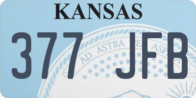 KS license plate 377JFB