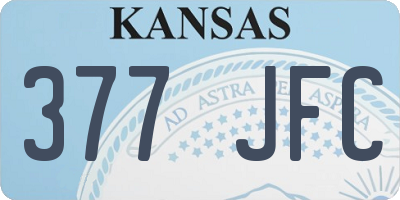 KS license plate 377JFC