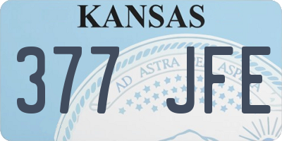 KS license plate 377JFE